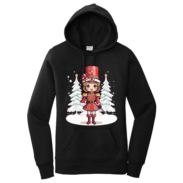 Female Nutcracker Christmas Themed Women's Pullover Hoodie