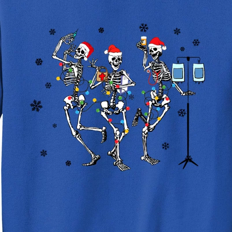 Funny Nurse Christmas Dancing Skeleton Santa Xmas Gift Sweatshirt