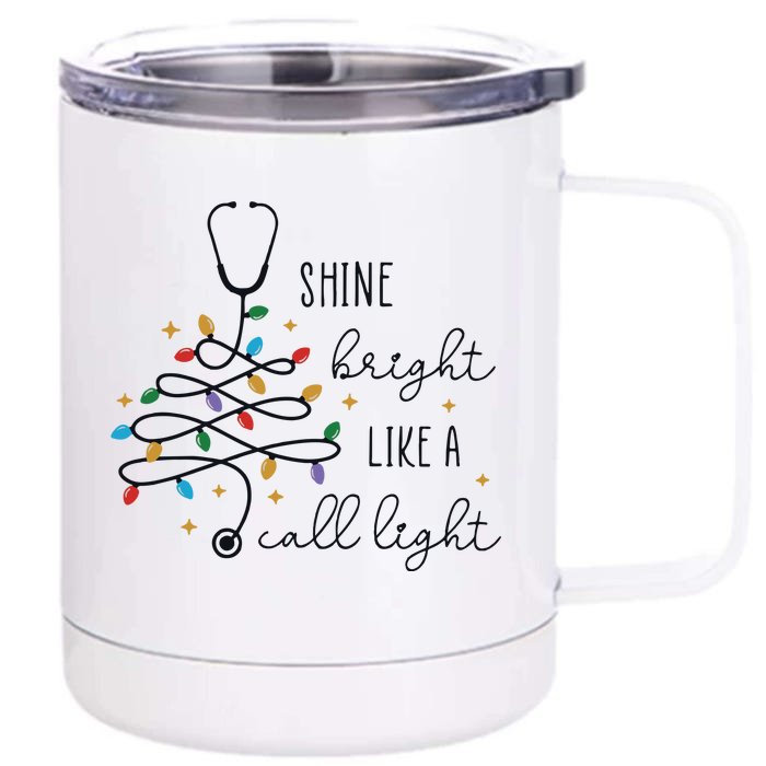 Funny Nurse Christmas Rn Front & Back 12oz Stainless Steel Tumbler Cup