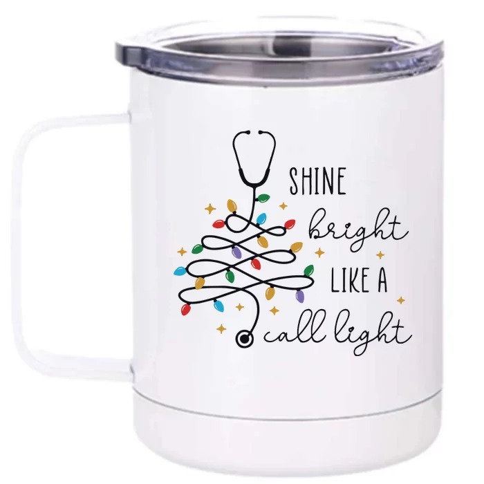 Funny Nurse Christmas Rn Front & Back 12oz Stainless Steel Tumbler Cup