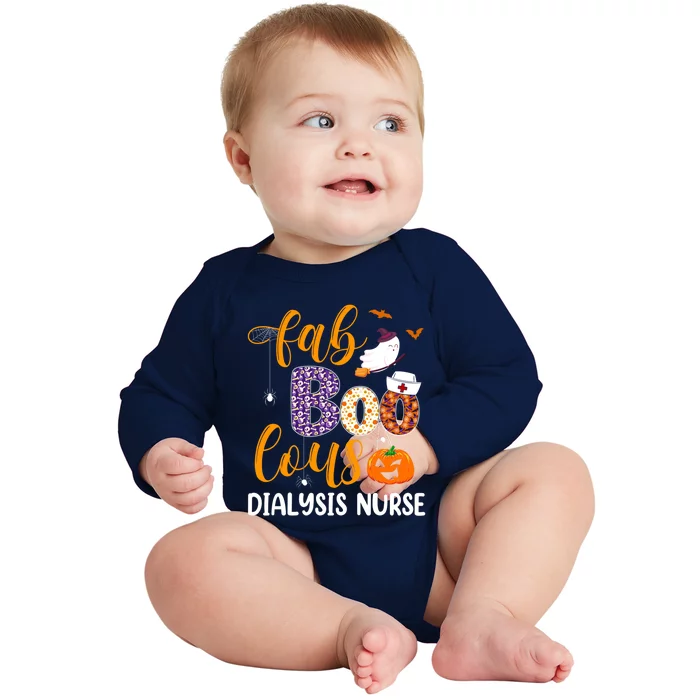 Fabulous Nurse Costume Faboolous Dialysis Nurse Boo Crew Gift Baby Long Sleeve Bodysuit