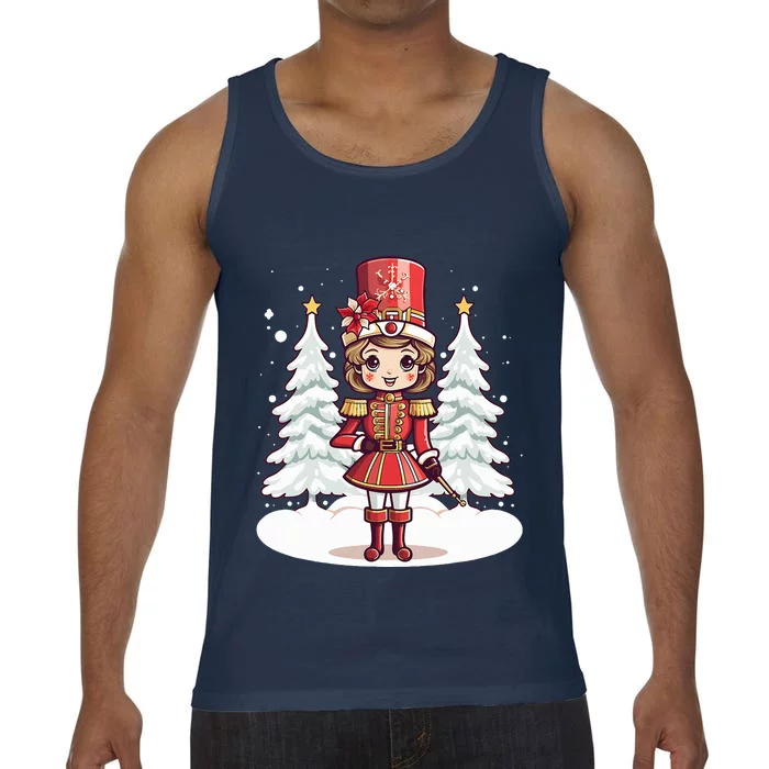 Female Nutcracker Christmas Themed Xmas Comfort Colors® Tank Top