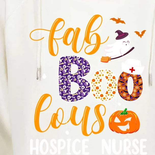 Fabulous Nurse Costume Faboolous Hospice Nurse Boo Crew Gift Womens Funnel Neck Pullover Hood