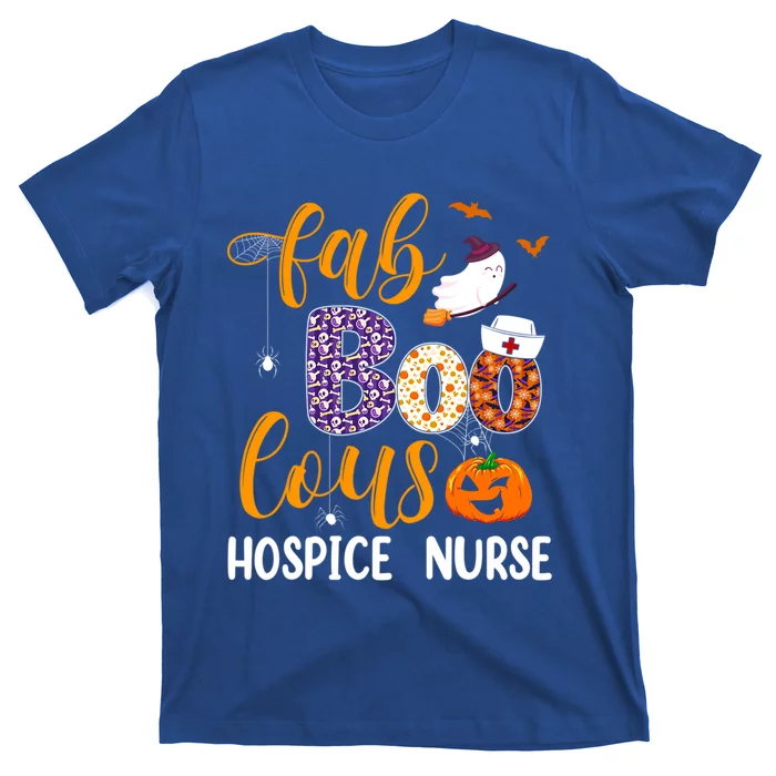 Fabulous Nurse Costume Faboolous Hospice Nurse Boo Crew Gift T-Shirt