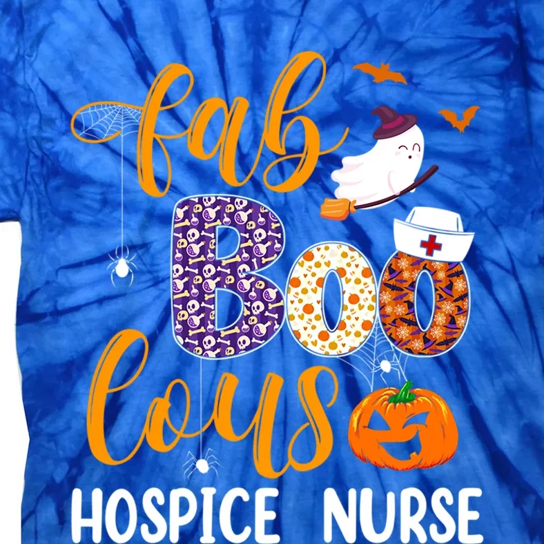 Fabulous Nurse Costume Faboolous Hospice Nurse Boo Crew Gift Tie-Dye T-Shirt