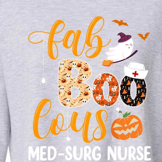 Fabulous Nurse Costume Faboolous Med Surg Nurse Halloween Cute Gift Cropped Pullover Crew