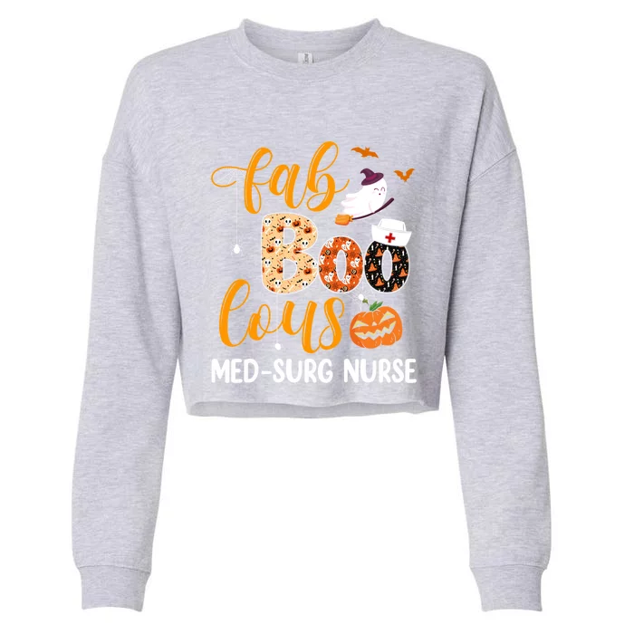 Fabulous Nurse Costume Faboolous Med Surg Nurse Halloween Cute Gift Cropped Pullover Crew