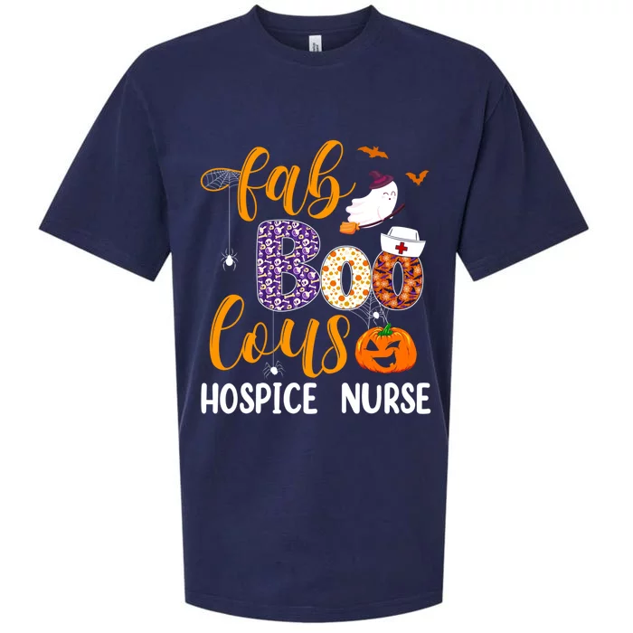 Fabulous Nurse Costume Faboolous Hospice Nurse Boo Crew Gift Sueded Cloud Jersey T-Shirt