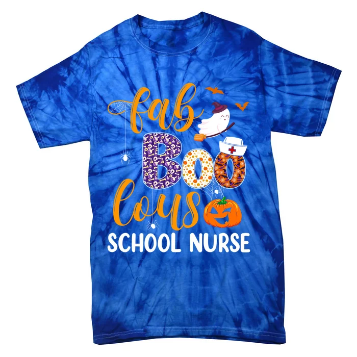 Fabulous Nurse Costume Faboolous School Nurse Boo Crew Gift Tie-Dye T-Shirt