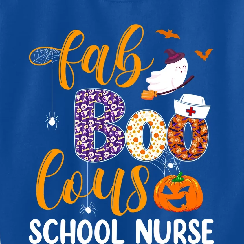 Fabulous Nurse Costume Faboolous School Nurse Boo Crew Gift Kids Sweatshirt