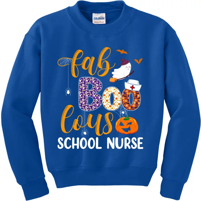 Fabulous Nurse Costume Faboolous School Nurse Boo Crew Gift Kids Sweatshirt