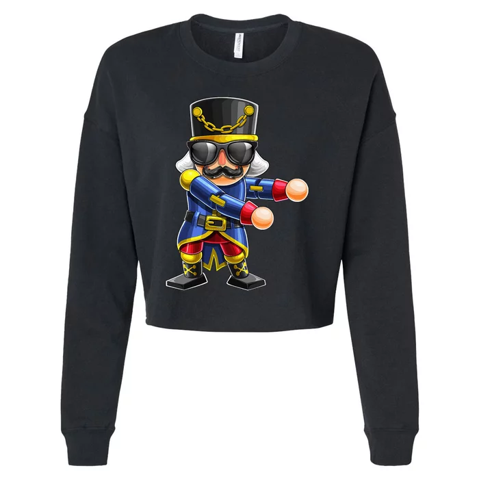 Flossing Nutcracker Christmas Floss Dance Nutcracker Gift Cropped Pullover Crew