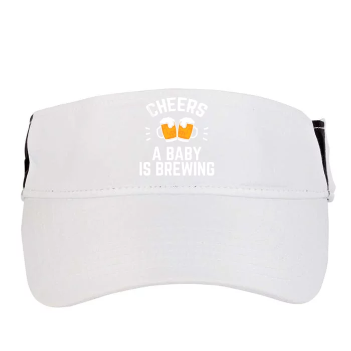 Funny New Dad Baby Shower Cheers A Baby Is Brewing Adult Drive Performance Visor