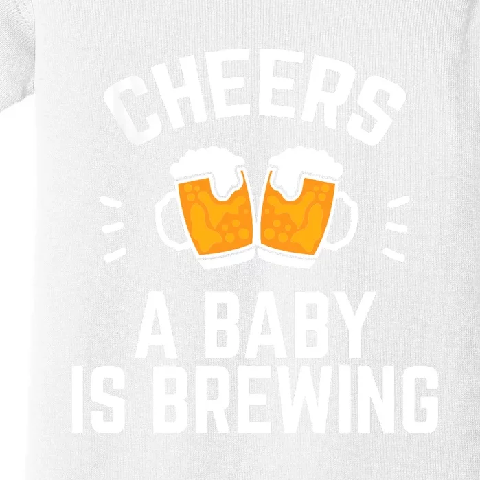 Funny New Dad Baby Shower Cheers A Baby Is Brewing Baby Bodysuit