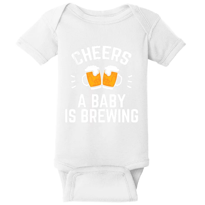 Funny New Dad Baby Shower Cheers A Baby Is Brewing Baby Bodysuit