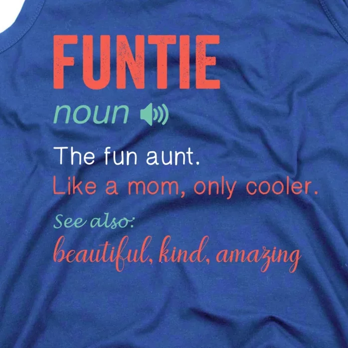 Funtie Noun Definition Nutrition For Aunt Mom Mothers Day Cute Gift Tank Top