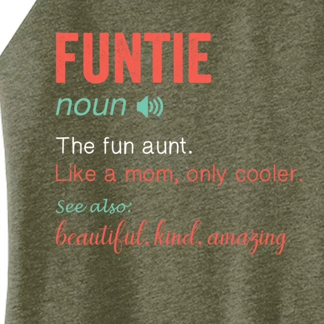 Funtie Noun Definition Nutrition For Aunt Mom Mothers Day Cute Gift Women’s Perfect Tri Rocker Tank