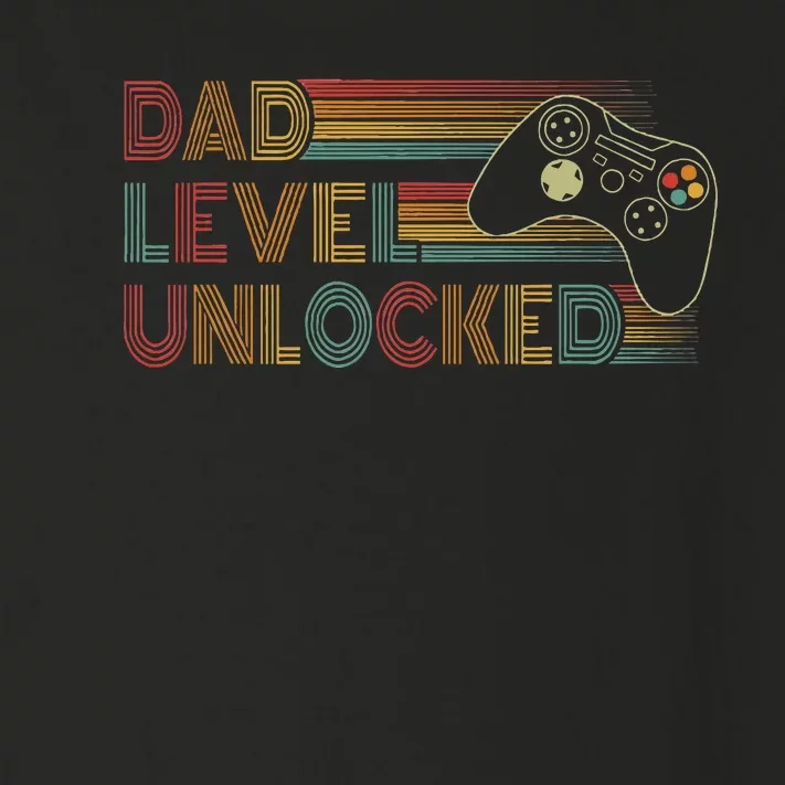 Funny New Dad Dad Level Unlocked Gaming Toddler Long Sleeve Shirt