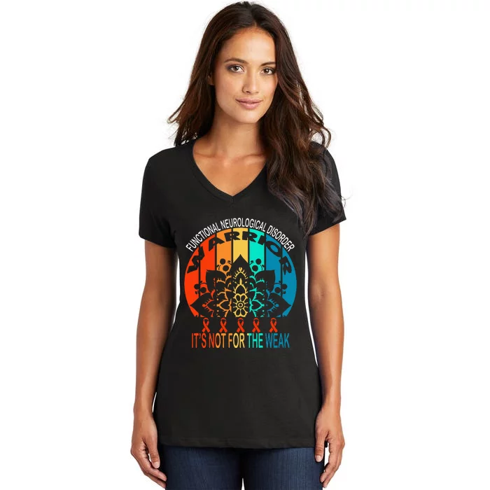 Functional Neurological Disorder Warrior Fnd Women's V-Neck T-Shirt