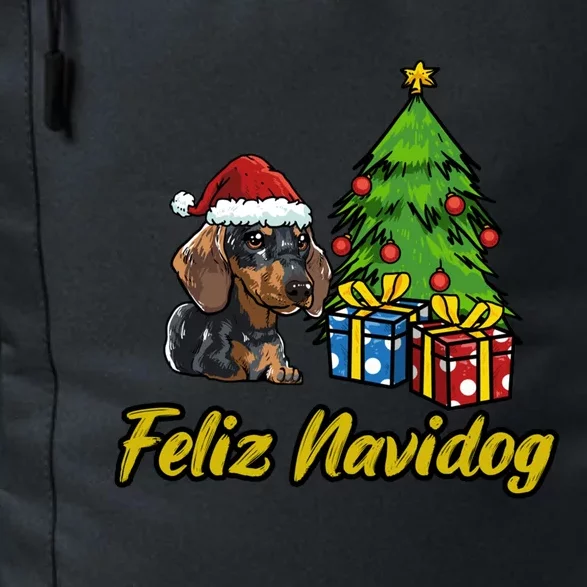 Feliz Navidog Dachshund Santa Hat Christmas Gift Daily Commute Backpack