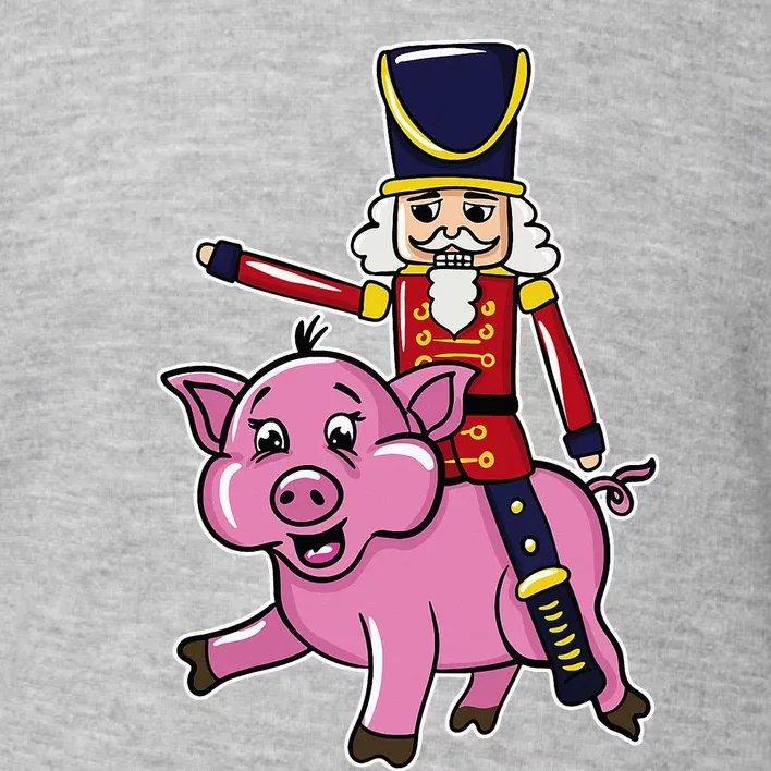 Funny Nutcracker Doll Riding Pig Lover Toddler Sweatshirt