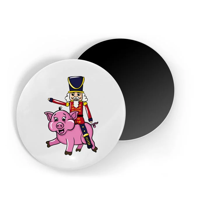 Funny Nutcracker Doll Riding Pig Lover Magnet