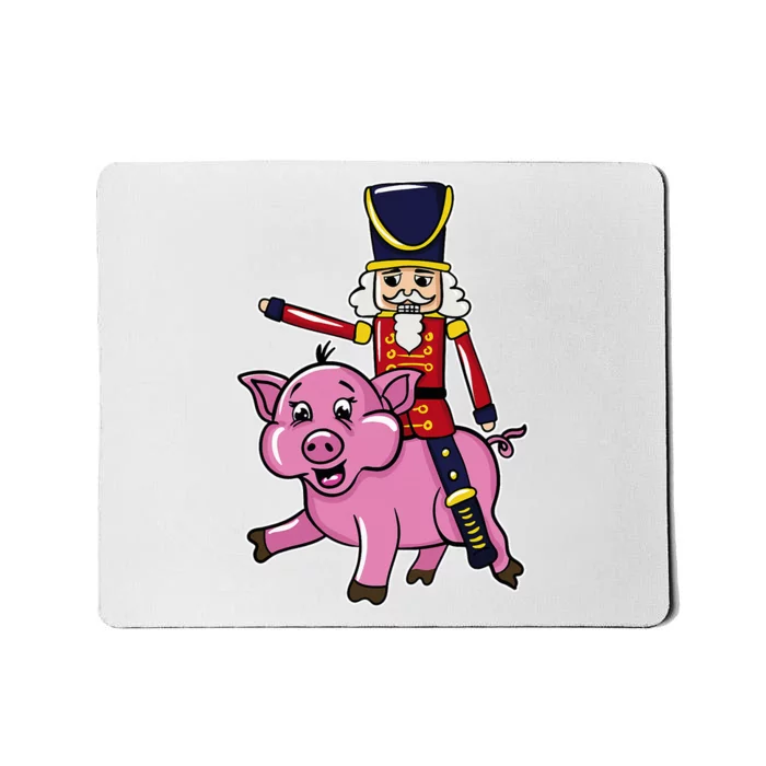 Funny Nutcracker Doll Riding Pig Lover Mousepad