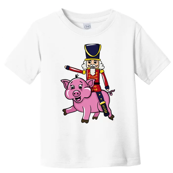 Funny Nutcracker Doll Riding Pig Lover Toddler T-Shirt