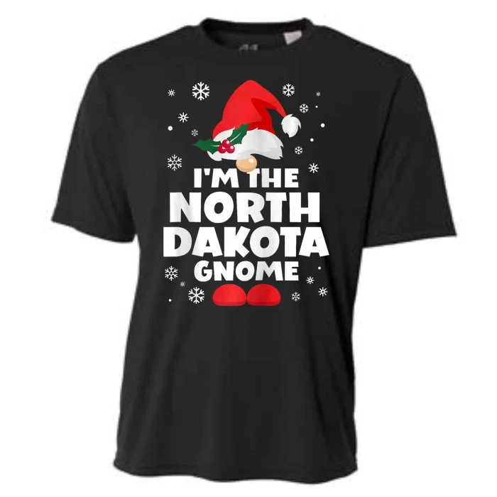 Funny North Dakota Gnome Family Matching Group Christmas Cooling Performance Crew T-Shirt