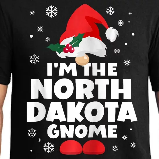 Funny North Dakota Gnome Family Matching Group Christmas Pajama Set