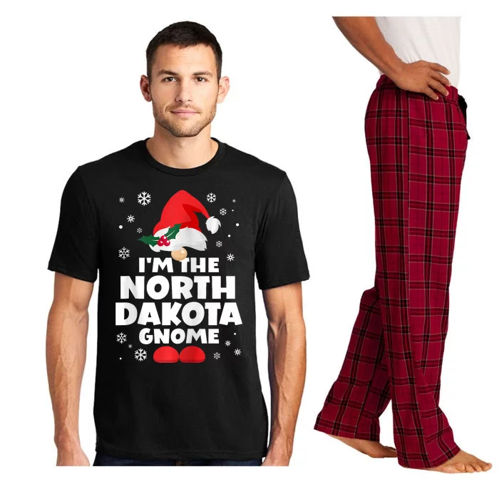 Funny North Dakota Gnome Family Matching Group Christmas Pajama Set