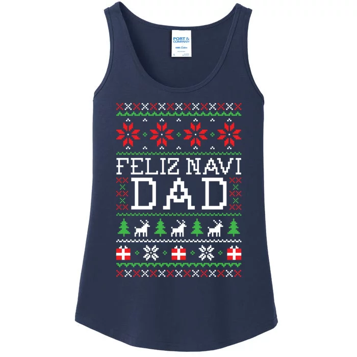 Feliz Navi Dad Ugly Christmas Sweatshirt Ladies Essential Tank