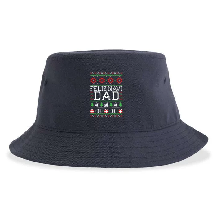 Feliz Navi Dad Ugly Christmas Sweatshirt Sustainable Bucket Hat