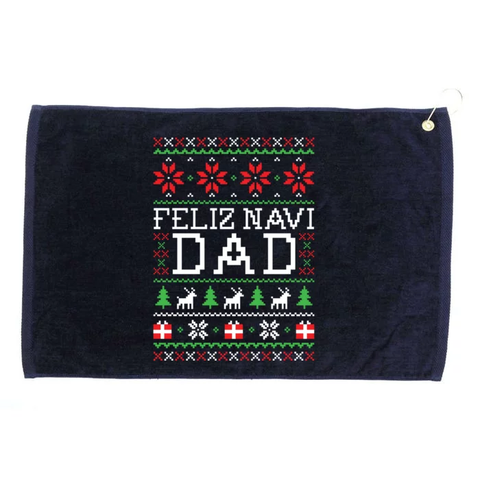 Feliz Navi Dad Ugly Christmas Gift Grommeted Golf Towel