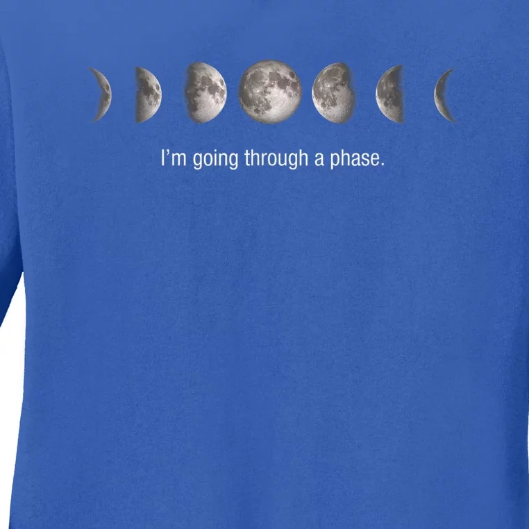 Funny Neil DeGrasse Gift Tyson Moon Phases Gift Ladies Long Sleeve Shirt