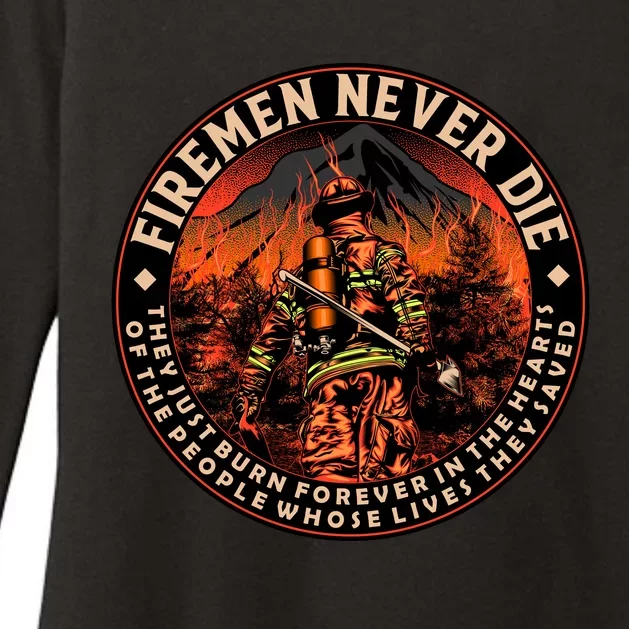 FIREMAN NEVER DIE QUOTES ILLUSTRATION Womens CVC Long Sleeve Shirt