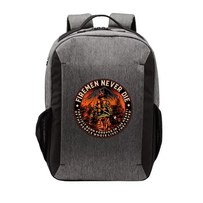 FIREMAN NEVER DIE QUOTES ILLUSTRATION Vector Backpack