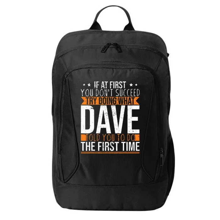 Funny Name Dave City Backpack