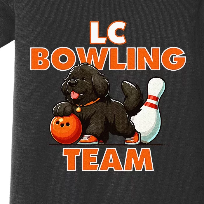 Funny Newfoundland Dog Bowling Baby Bodysuit