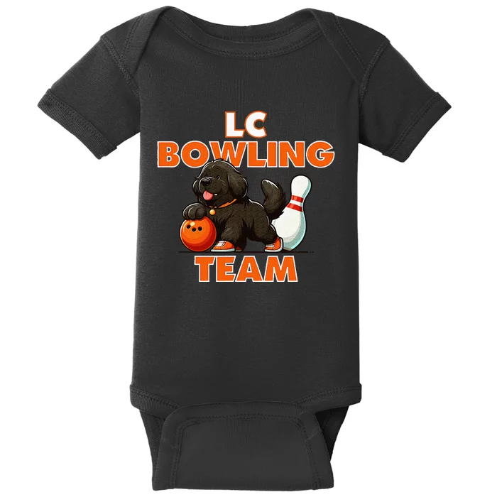 Funny Newfoundland Dog Bowling Baby Bodysuit