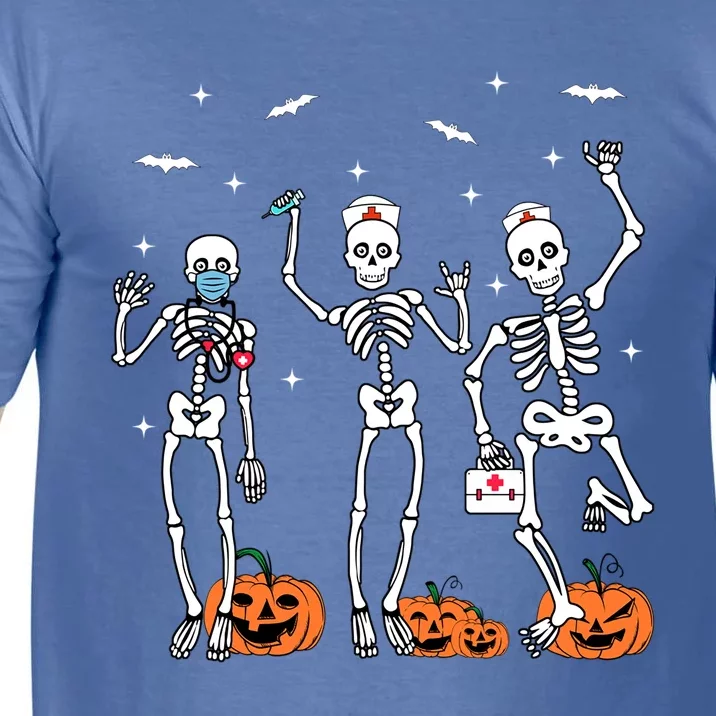 Funny Nurse Dancing Skeleton Halloween Healthcare Nursing Cool Gift Comfort Colors T-Shirt