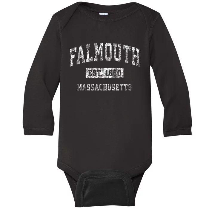 Fargo North Dakota Est. 1871 Distressed Baby Long Sleeve Bodysuit