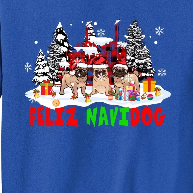 Feliz Navidad Dog Xmas Truck Three Santa French Bulldogs Meaningful Gift Sweatshirt