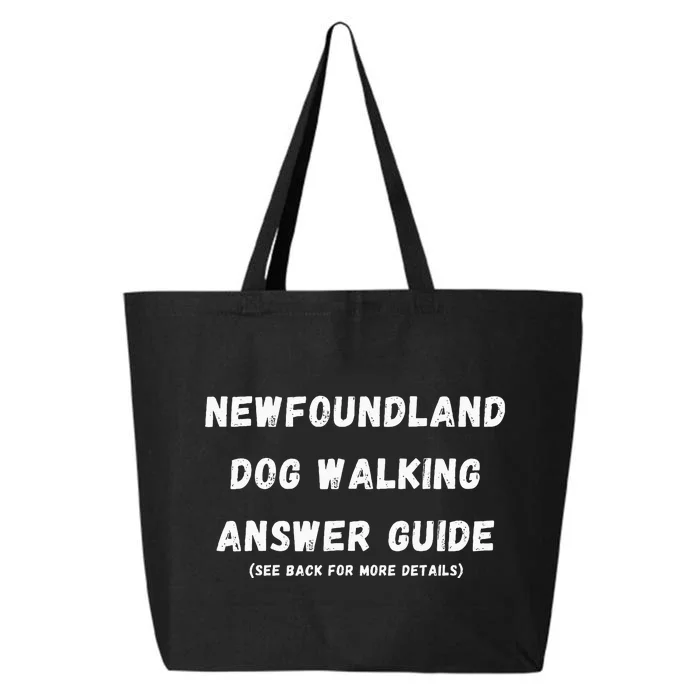 Funny Newfoundland Dog Walking Answer Guide 25L Jumbo Tote