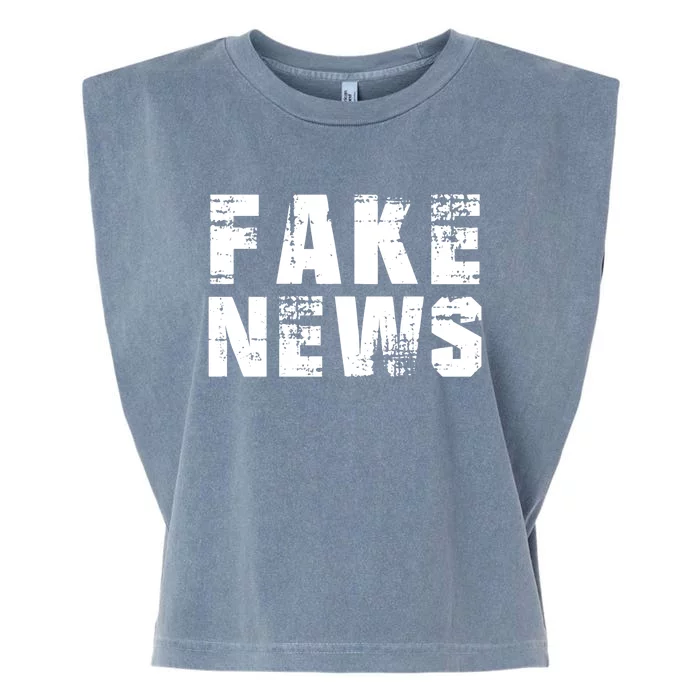 Fake News Election Keep America Great Garment-Dyed Women's Muscle Tee