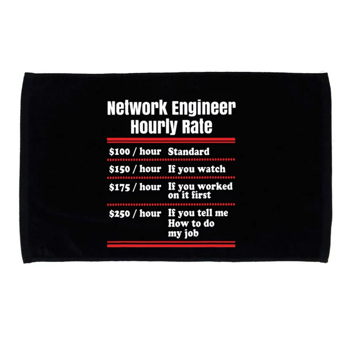 Funny Network Engineer Graphic Information Technology Gift Microfiber Hand Towel