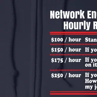 Funny Network Engineer Graphic Information Technology Gift Full Zip Hoodie