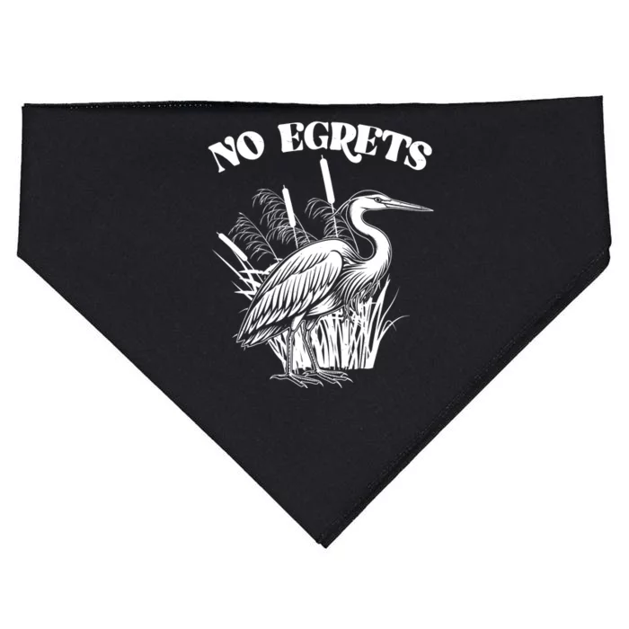 Funny No Egrets No Regrets Bird Pun USA-Made Doggie Bandana