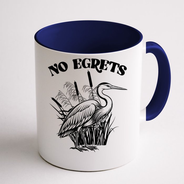 Funny No Egrets No Regrets Bird Pun Front & Back Coffee Mug