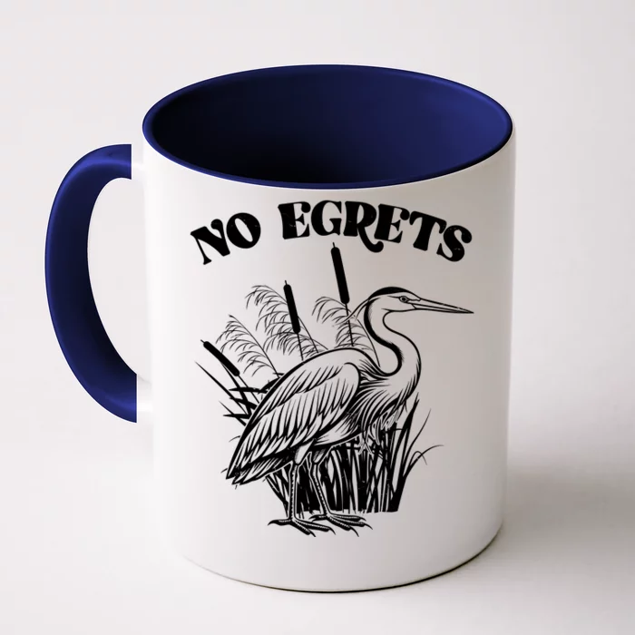 Funny No Egrets No Regrets Bird Pun Front & Back Coffee Mug